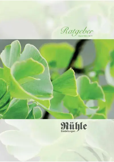 Ratgeber rund um das Thema Bestattung von Rühle Bestattungen als PDF-Datei